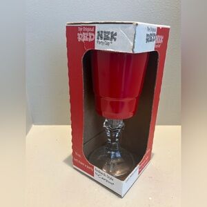 Red Nek solo Party drinking Cup Glass Stem- tail gate country gag gift prank